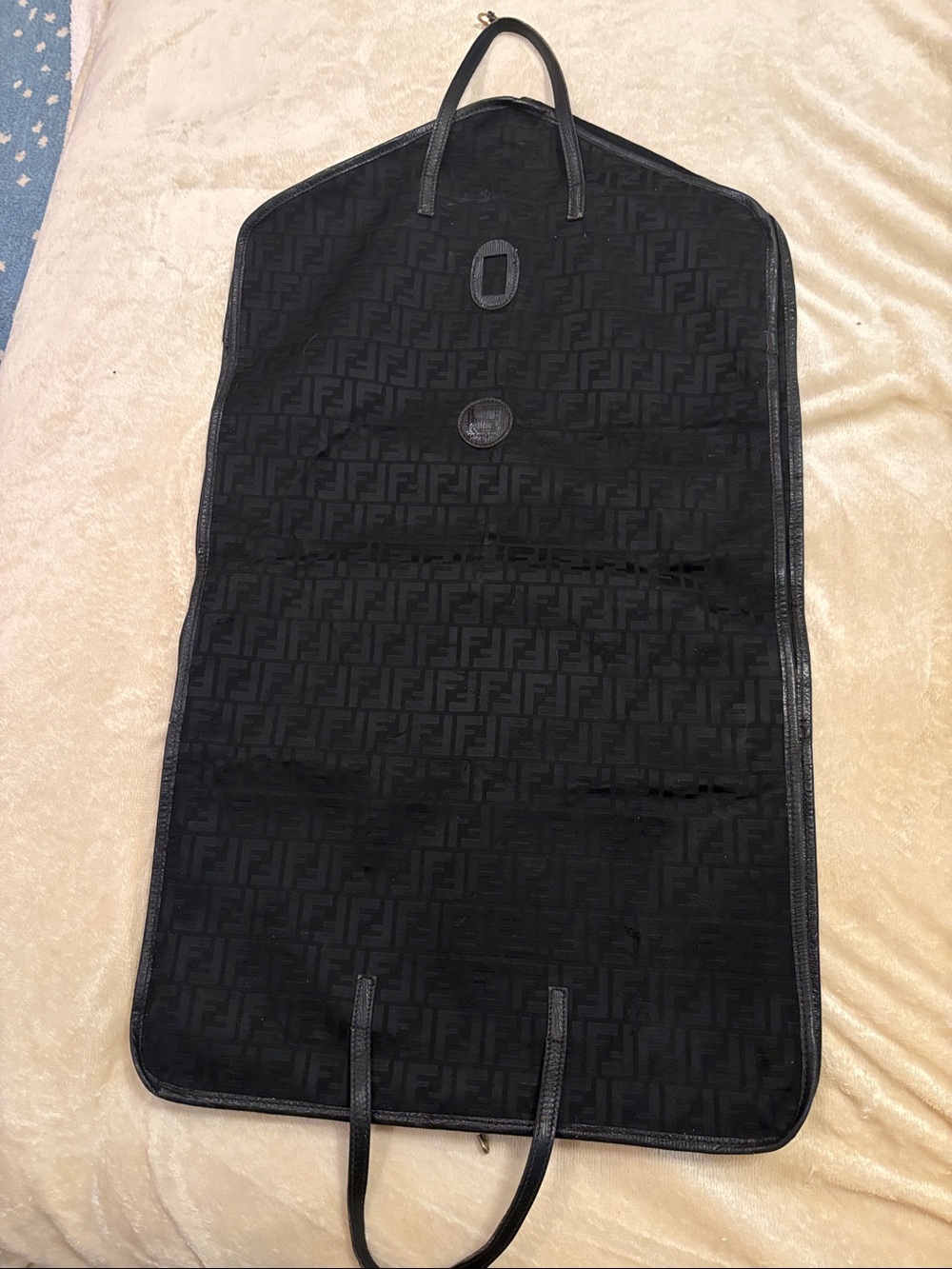 Fendi Black Zucchino Garment/Suit Carry On  Bag